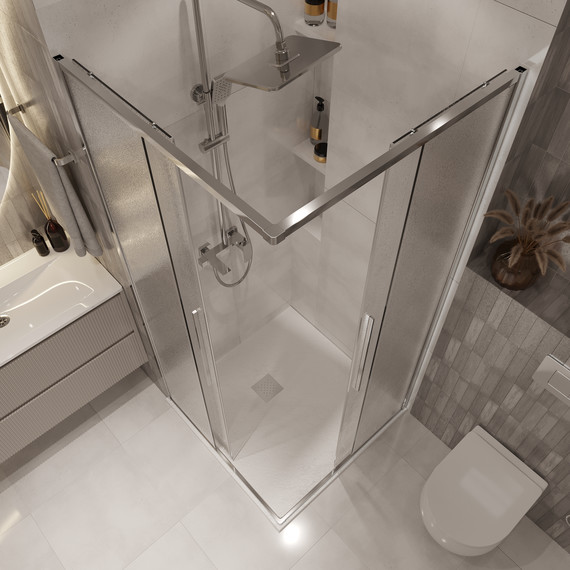 Душевое ограждение Niagara Nova 90x90 см NG-3623-34, хром/шиншилла - фото 5