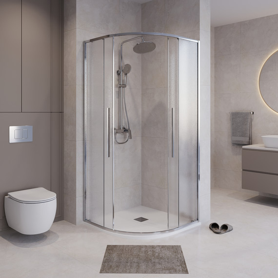 Душевое ограждение Niagara Nova 90x90 см NG-3626-34, хром/шиншилла - фото 