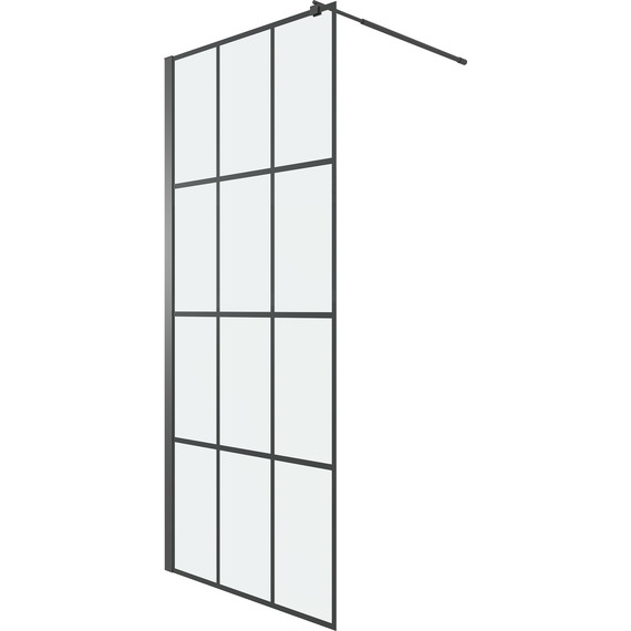 Душевая перегородка Niagara Eco 80 см NG-552-80BLACK, чёрный матовый/прозрачное - фото 2