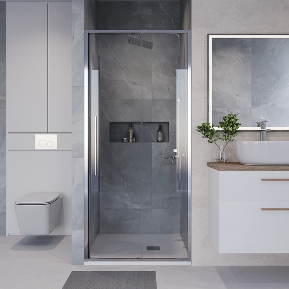 Душевая дверь Niagara Nova 90 см NG-64-9A, хром/прозрачное - фото 4