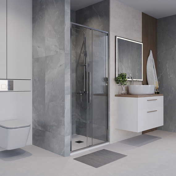 Душевая дверь Niagara Nova 100 см NG-64-10A, хром/прозрачное - фото 5