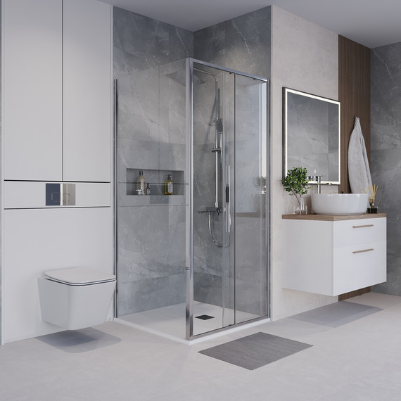 Душевое ограждение Niagara Nova 90x90 см NG-64-9A-A90-34, хром/прозрачное - фото 3