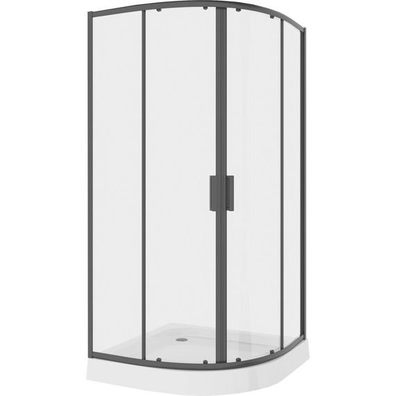 Душевое ограждение Niagara Nova 90x90 см 68060811BLACK, чёрный/прозрачное - фото 2