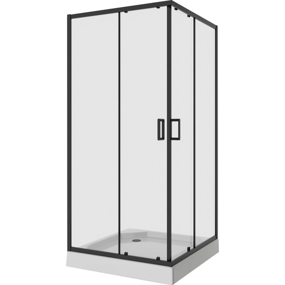 Душевое ограждение Niagara Nova 80x80 см 68880811BLACK, чёрный/прозрачное - фото 2