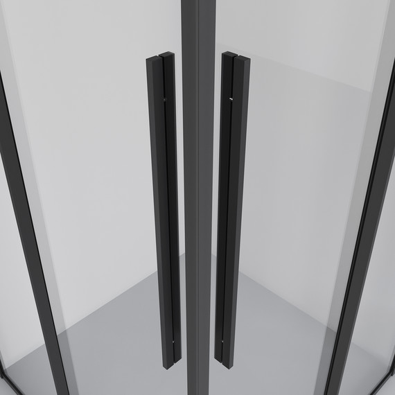 Душевое ограждение Niagara Nova 80x80 см NG-6822-34BLACK, чёрный матовый/прозрачное - фото 7