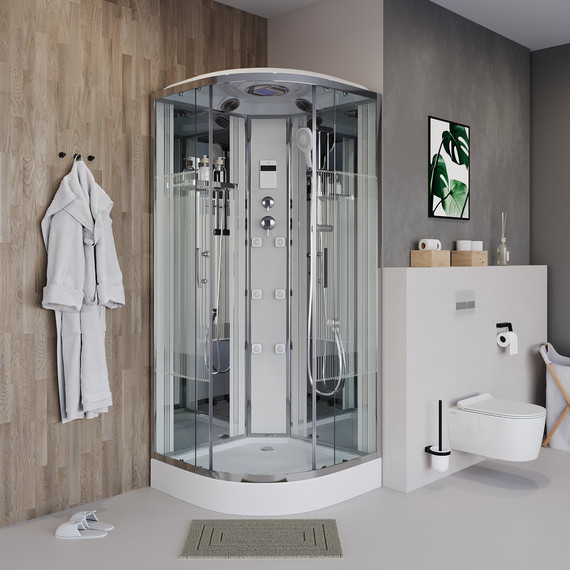 Гидробокс Niagara 100x100 см 7020164, хром/матовое - фото 2