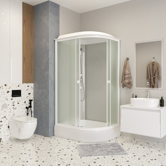 Душевая кабина Niagara 100x70 см P100/70/26L/MT, белый/матовое - фото 3