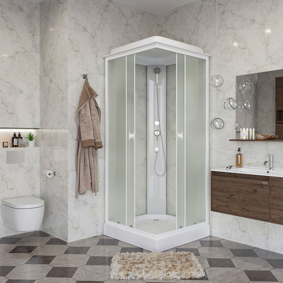 Душевая кабина Niagara 90x90 см P90/13Q/MT, белый/матовое - фото 3