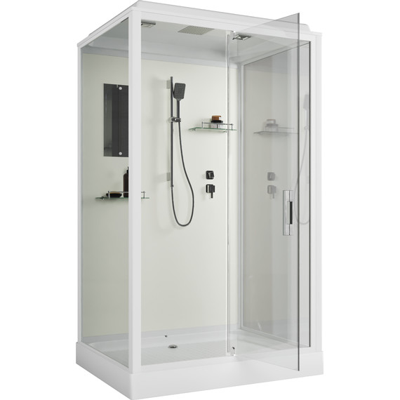 Душевая кабина Niagara 100x80 см ST100/80/15Q, белый/прозрачное - фото 2