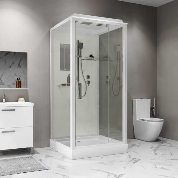 Душевая кабина Niagara 90x90 см ST90/15Q, белый/прозрачное - фото 3