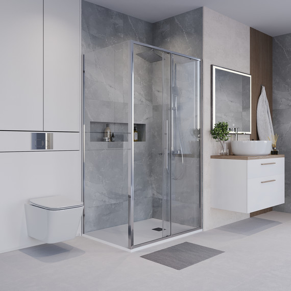 Душевое ограждение Niagara Nova 120x100 см NG-64-12A-A100-34, хром/прозрачное - фото 3