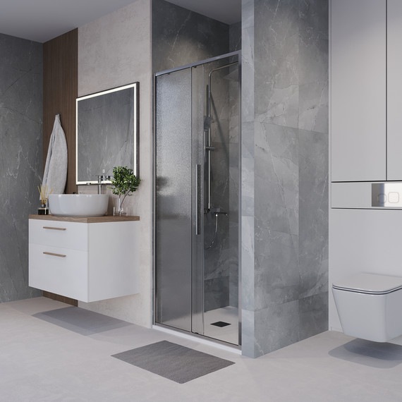 Душевая дверь Niagara Nova 110 см NG-65-11CH, хром/шиншилла - фото 5