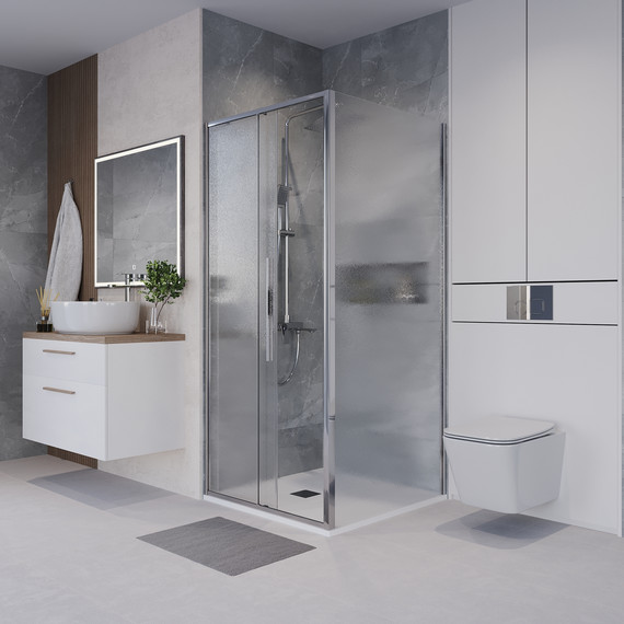 Душевое ограждение Niagara Nova 110x80 см NG-65-11CH-CH80-34, хром/шиншилла - фото 3