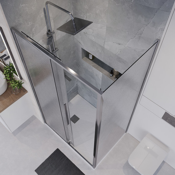 Душевое ограждение Niagara Nova 120x90 см NG-65-12CH-CH90-34, хром/шиншилла - фото 5