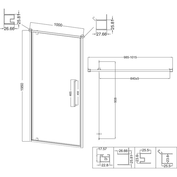 Душевая дверь Niagara Nova 100 см NG-66-10A, хром/прозрачное - фото 11