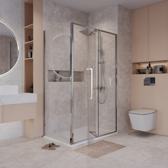 Душевое ограждение Niagara Nova 120x80 см NG-66-12A-A80-34, хром/прозрачное - фото 3