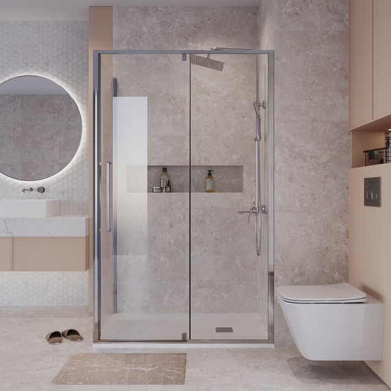 Душевое ограждение Niagara Nova 120x90 см NG-66-12A-A90-34, хром/прозрачное - фото 4