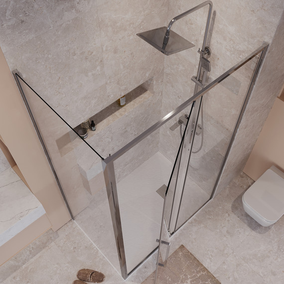 Душевое ограждение Niagara Nova 120x90 см NG-66-12A-A90-34, хром/прозрачное - фото 5