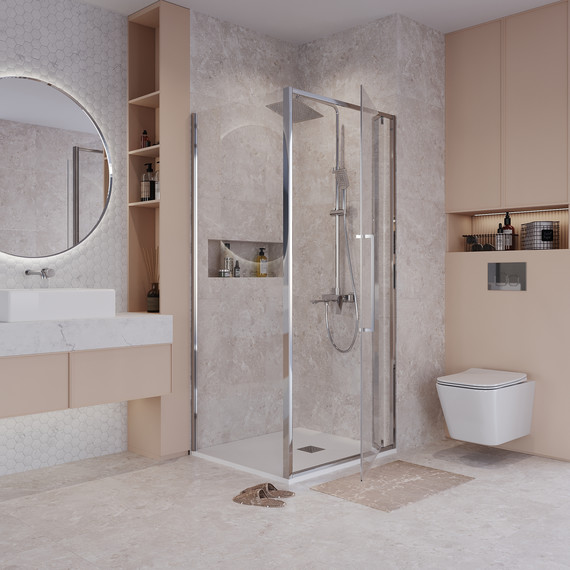 Душевое ограждение Niagara Nova 80x80 см NG-66-8A-A80-34, хром/прозрачное - фото 3