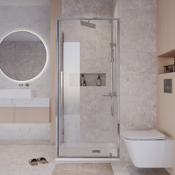 Душевое ограждение Niagara Nova 100x90 см NG-66-10A-A90-34, хром/прозрачное - фото 4