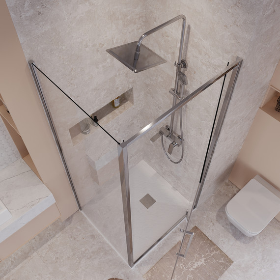 Душевое ограждение Niagara Nova 90x90 см NG-66-9A-A90-34, хром/прозрачное - фото 5