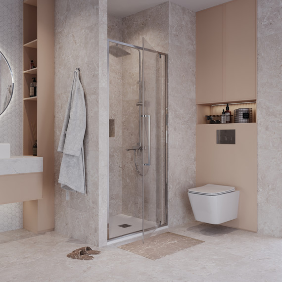 Душевая дверь Niagara Nova 90 см NG-66-9A, хром/прозрачное - фото 4