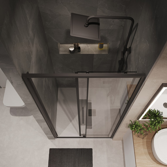 Душевая дверь Niagara Nova 100 см NG-84-10AB, чёрный матовый/прозрачное - фото 6