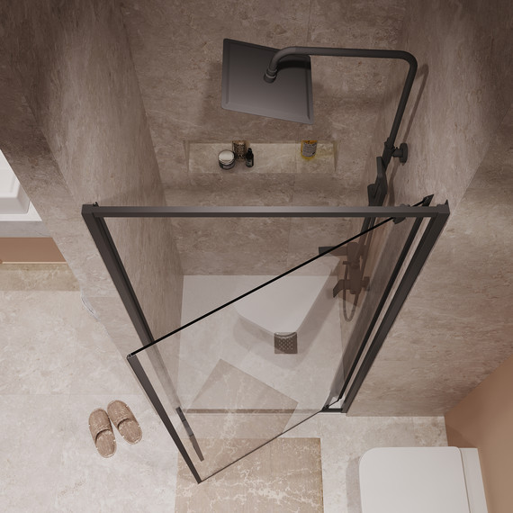 Душевая дверь Niagara Nova 90 см NG-85-9AB, чёрный матовый/прозрачное - фото 6