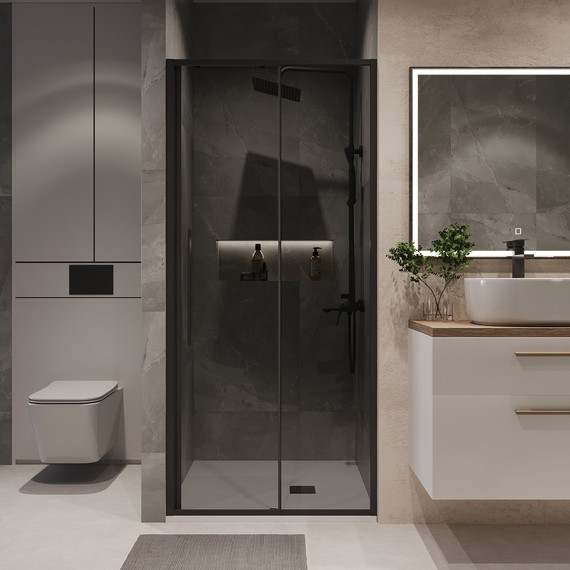 Душевая дверь Niagara Nova 90 см NG-85-9TB, чёрный матовый/тонированное - фото 4