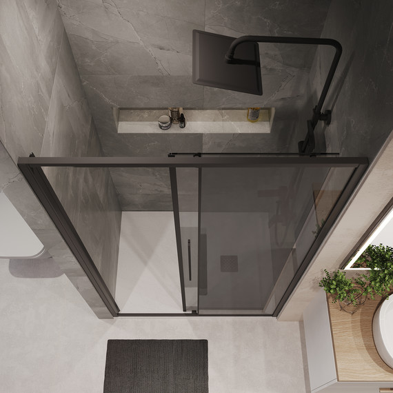 Душевая дверь Niagara Nova 140 см NG-85-14TB, чёрный матовый/тонированное - фото 6