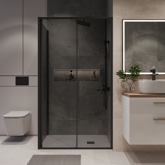 Душевое ограждение Niagara Nova 120x100 см NG-85-12TB-TB100-34, чёрный матовый/тонированное - фото 4