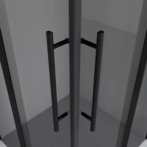 Душевое ограждение Niagara Nova 80x80 см NG-2828-34BLACK, чёрный матовый/тонированное - фото 7