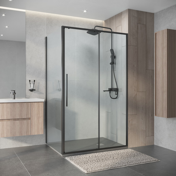 Душевое ограждение Niagara Nova 120x80 см NG-34-12AGR-A80GR-34, графит матовый/прозрачное - фото 