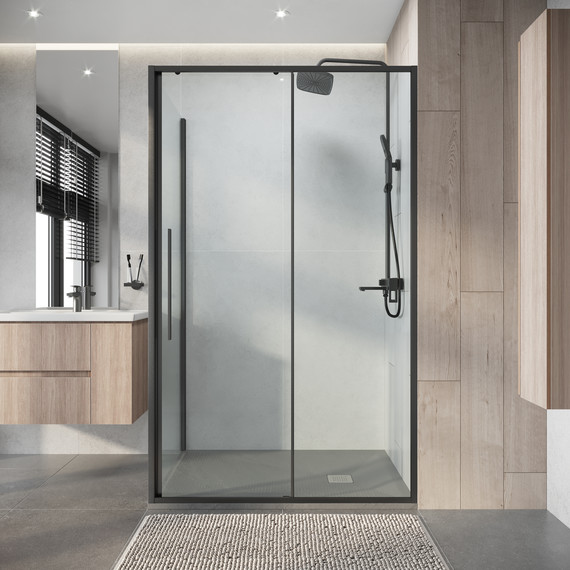 Душевое ограждение Niagara Nova 130x80 см NG-34-13AGR-A80GR-34, графит матовый/прозрачное - фото 4