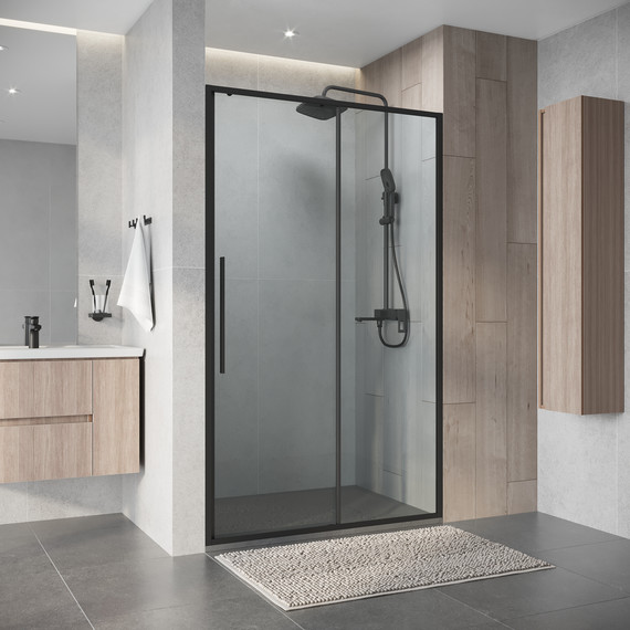 Душевая дверь Niagara Nova 120 см NG-34-12AGR, графит матовый/прозрачное - фото 