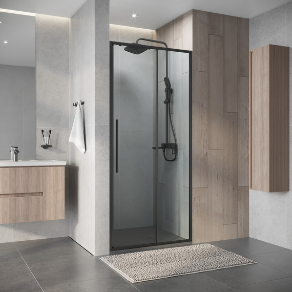 Душевая дверь Niagara Nova 100 см NG-34-10AGR, графит матовый/прозрачное - фото 