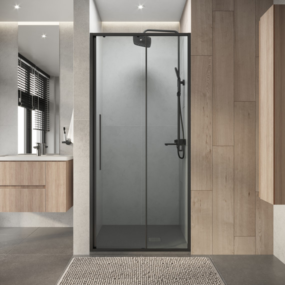Душевая дверь Niagara Nova 90 см NG-34-9AGR, графит матовый/прозрачное - фото 4