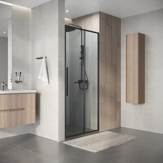 Душевая дверь Niagara Nova 100 см NG-34-10AGR, графит матовый/прозрачное - фото 5