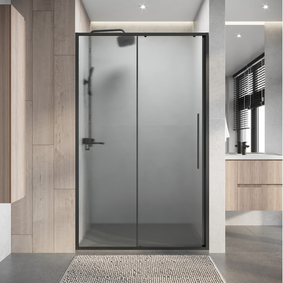 Душевая дверь Niagara Nova 110 см NG-34-L11CHGR, графит матовый/шиншилла - фото 4