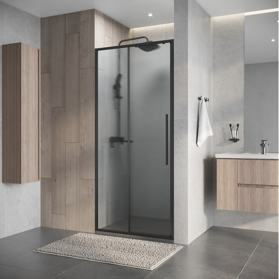 Душевая дверь Niagara Nova 90 см NG-34-L9CHGR, графит матовый/шиншилла - фото 