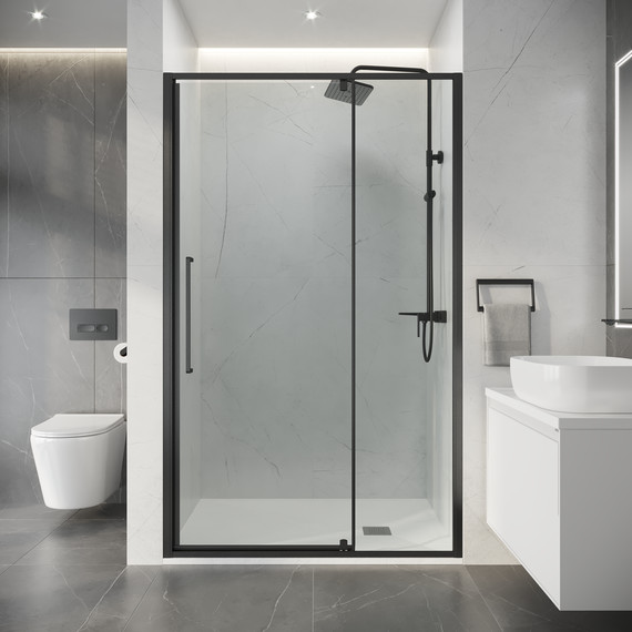 Душевая дверь Niagara Nova 110 см NG-35-11AGR, графит матовый/прозрачное - фото 4