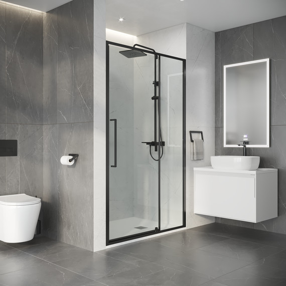 Душевая дверь Niagara Nova 110 см NG-35-11AGR, графит матовый/прозрачное - фото 5