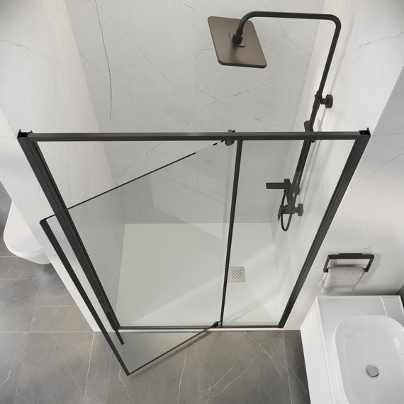 Душевая дверь Niagara Nova 110 см NG-35-11AGR, графит матовый/прозрачное - фото 6