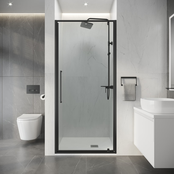 Душевая дверь Niagara Nova 80 см NG-35-8AGR, графит матовый/прозрачное - фото 4