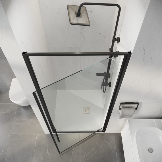 Душевая дверь Niagara Nova 90 см NG-35-9AGR, графит матовый/прозрачное - фото 6