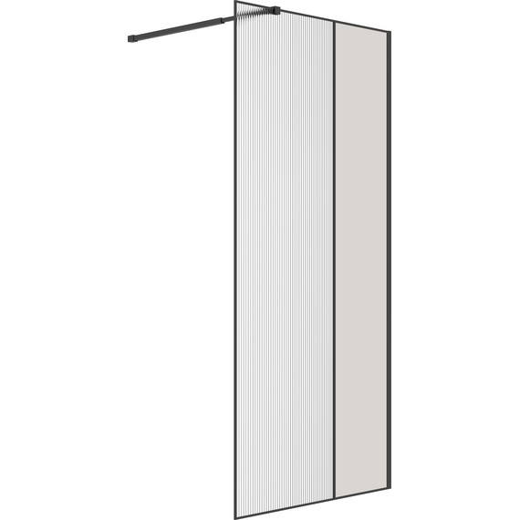 Душевая перегородка Niagara Nova 90 см NG-481-90FBLACK, чёрный матовый/матовое/тонированное - фото 2