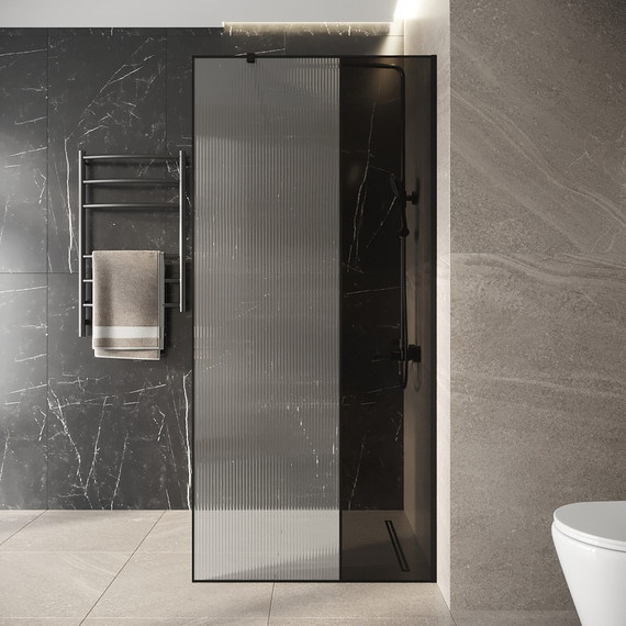 Душевая перегородка Niagara Nova 100 см NG-481-10FBLACK, чёрный матовый/матовое/тонированное - фото 3