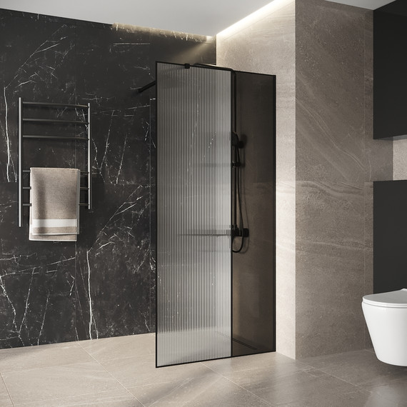 Душевая перегородка Niagara Nova 120 см NG-481-12FBLACK, чёрный матовый/матовое/тонированное - фото 4