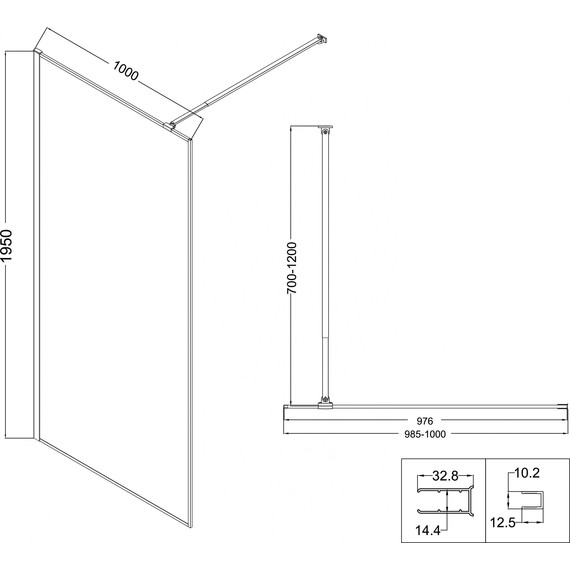 Душевая перегородка Niagara Nova 90 см NG-660-90, хром/узор - фото 10