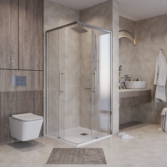 Душевое ограждение Niagara Nova 90x90 см NG-6629-34, хром/прозрачное - фото 3